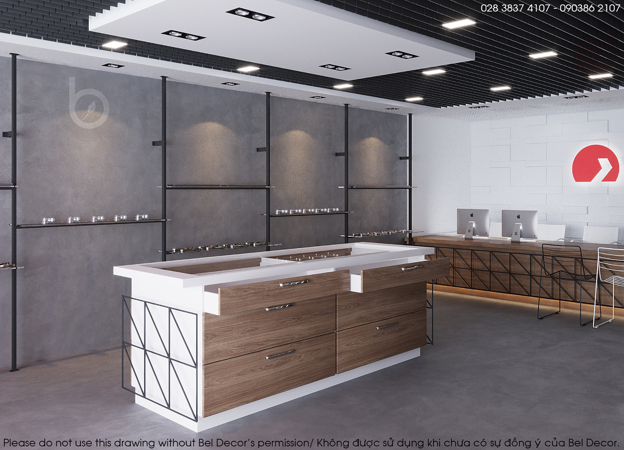 thiet ke noi that showroom 12