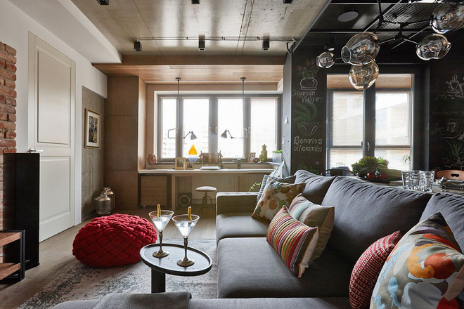 Thiet ke noi that BelDecor vn szinesebbmelegebbkonnyedloftstilusulakberendezes69m2esujepitesulakasbanteglabetonuvegesfa10 15194397909921940984432