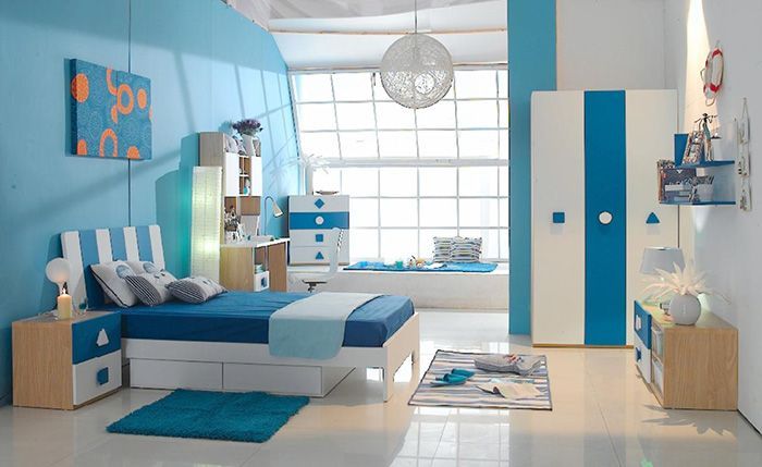 Thiet ke noi that BelDecor vn pretty attic kids bedroom decorating ideas presenting easy on the eye wall colors schemes with white wooden single bed which has storage underneath also cool turquoise small rugs on interesting glazed